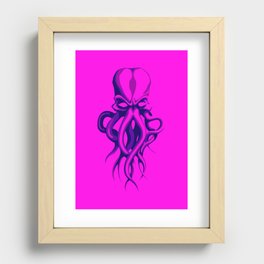 Cthulhu Emerges - pink Recessed Framed Print