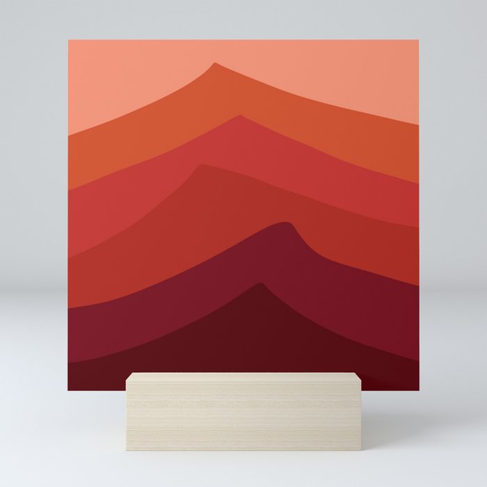 Red Mountains of Color Mini Art Print