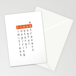Linux - limitless, inspiring, natural, useful, extrovert - horizontal Stationery Cards