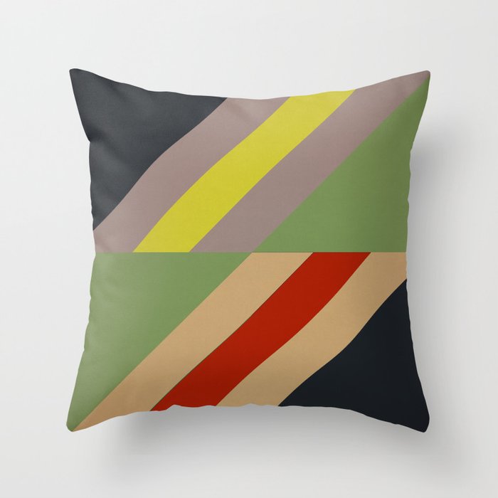 Modernist Geometric Graphic Art Throw Pillow