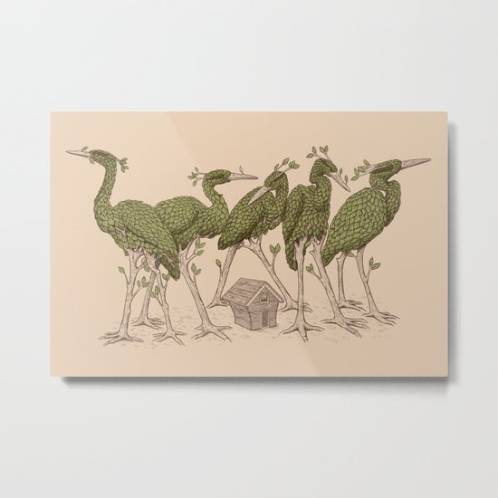 Bird Forest Metal Print