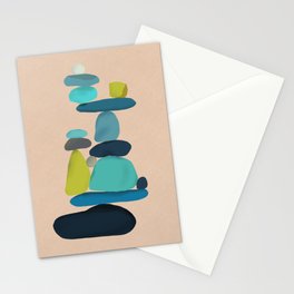 Balancing Stones - Blues Stationery Cards