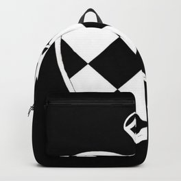 Checkered Apple (blk bkgd) Backpack