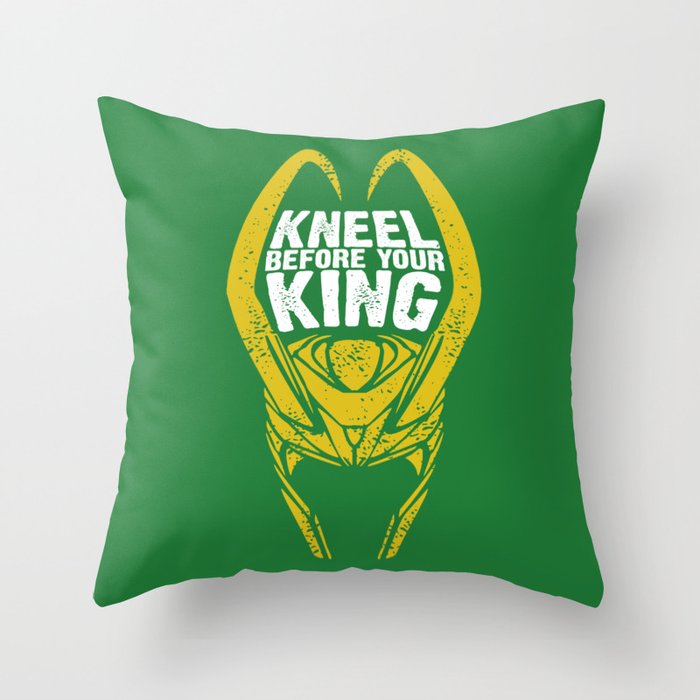 Kneel before your king Throw Pillow