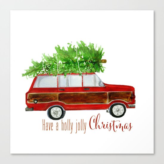 Christmas Wagoneer Canvas Print