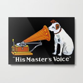 Retro his master's voice, Nipper the Dog Metal Print | Advertising, Advert, Aap, Jackrussell, Records, Advertisement, Vinyl, Ad, Dog, Aapshop 