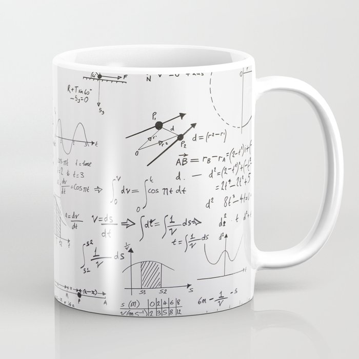 Math Mug 12 oz Coffee Mug Featuring Famous Mathematical Formulas Decodyne DZ-5070