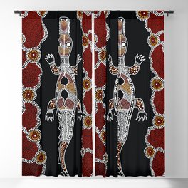 Crocodile - Authentic Aboriginal Art Blackout Curtain