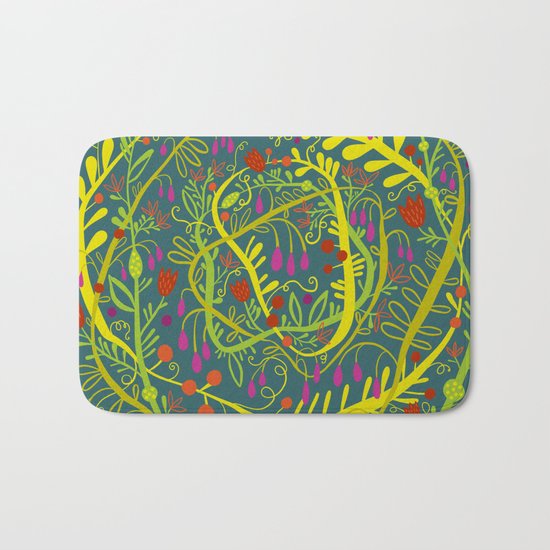 Dark Garden Gone Wild Bath Mat