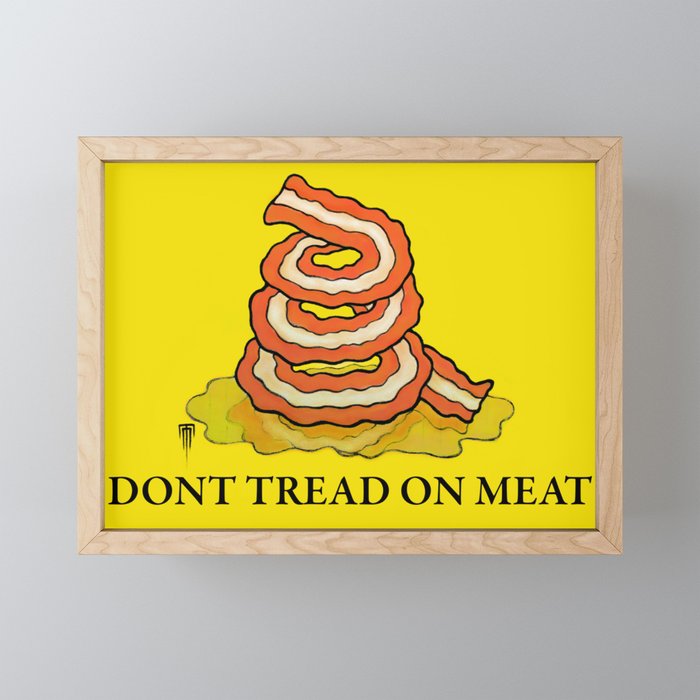 Don't Tread On MEAT Gadsen Flag Framed Mini Art Print
