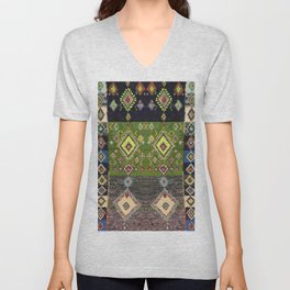 Heritage Moroccan Berber Rug Design V Neck T Shirt