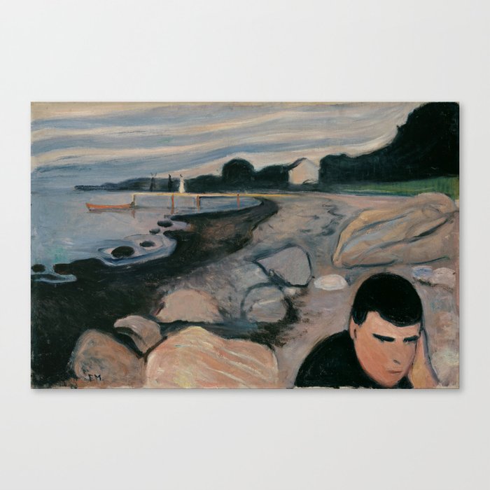 Melancholy Edvard Munch 1892 Canvas Print By Fineearthprints Society6