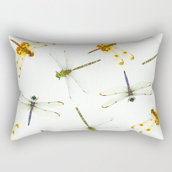 Dragonfly Pattern Rectangular Pillow