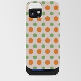 Summer Orange Green Happy Dots Retro Collection iPhone Card Case