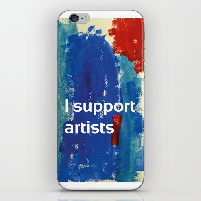 I Support Artists Coaster and Sticker iPhone Skin