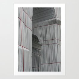 Wrapped by Christo & Jeanne-Claude ᝢ architectural photography ᝢ abstract minimalism Art Print