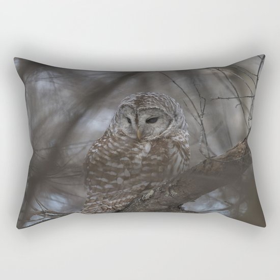 Barred Owl Rectangular Pillow