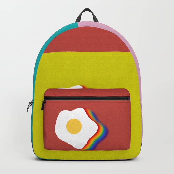 Rainbow fried egg patchwork 2 Backpack
