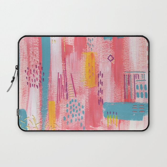 Pink Abstract Laptop Sleeve