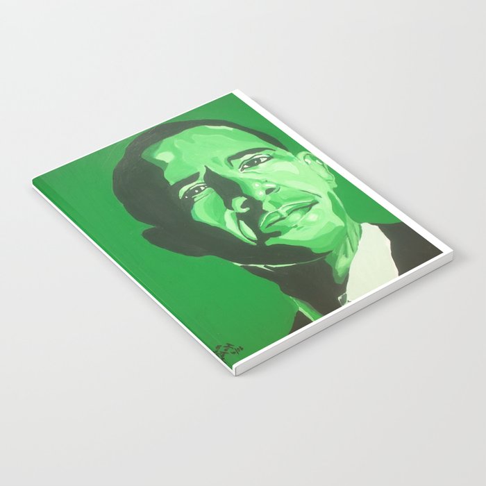 Green Obama Print Notebook