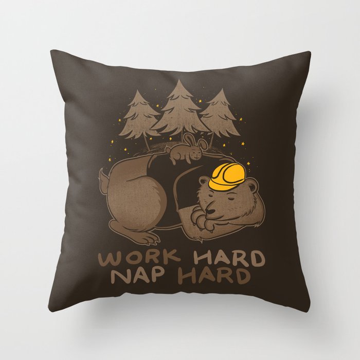 Work Hard Nap Hard Throw Pillow