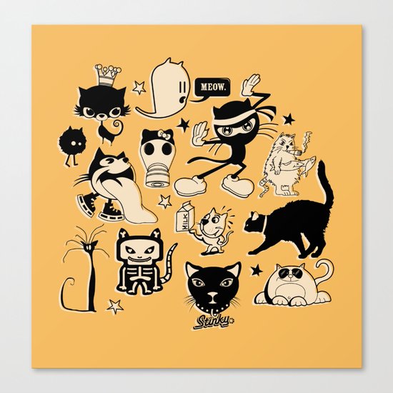 Cat Menagerie Canvas Print