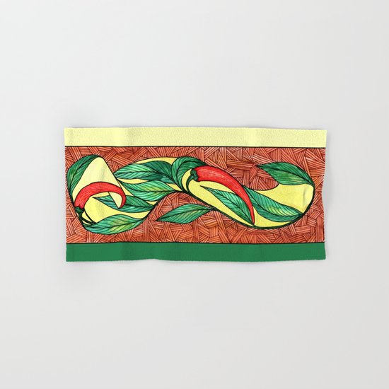 Hot red chili peppers Hand & Bath Towel