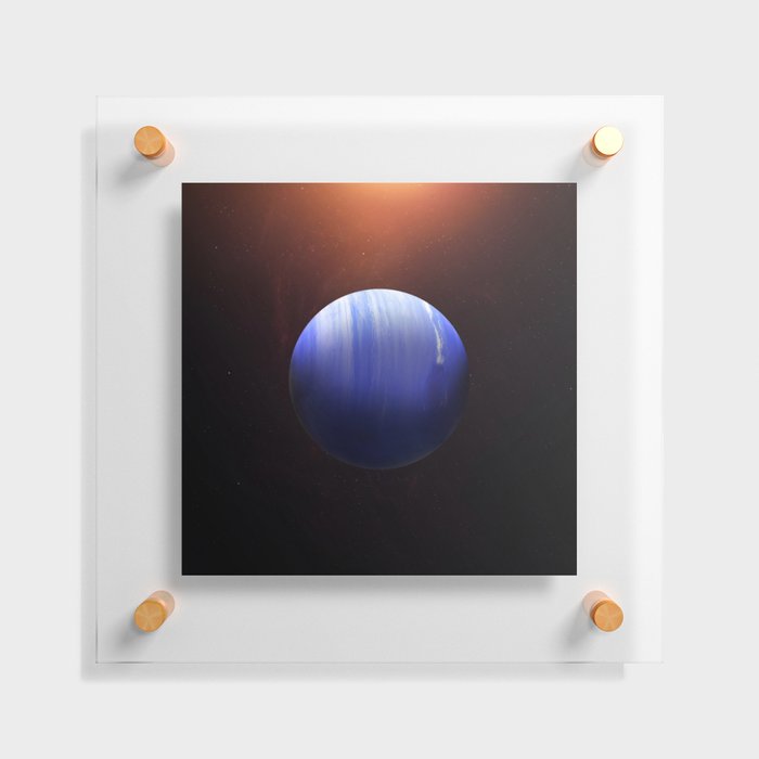 Neptune planet. Poster background illustration. Floating Acrylic Print
