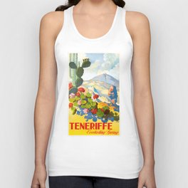 1945 Tenerife Everlasting Spring Spain Travel Poster Tank Top