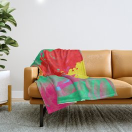 Abstract Paint Gradient Throw Blanket