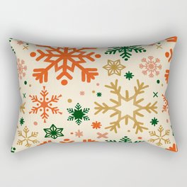 Snowflake Collection – Retro Palette Rectangular Pillow