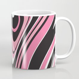 Pink and black swirl retro pattern Coffee Mug