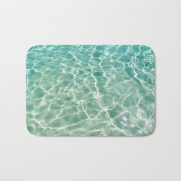 Clear Aqua Blue Ocean Water Bath Mat