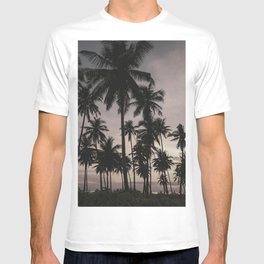 Sunset Palm Tree In The Tropical Island T Shirt