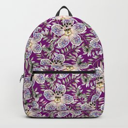 Fantasy Flower 1 Purple Backpack