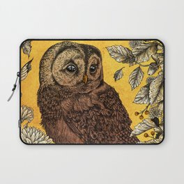 Tawny Owl Yellow Laptop Sleeve