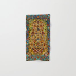 Hereke Vintage Persian Silk Rug Print Hand & Bath Towel