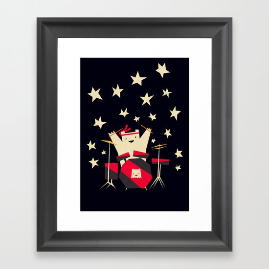 hit the drums! Framed Art Print