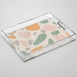 Terrazzo Marble Pastel Minimalist Mid Century Acrylic Tray