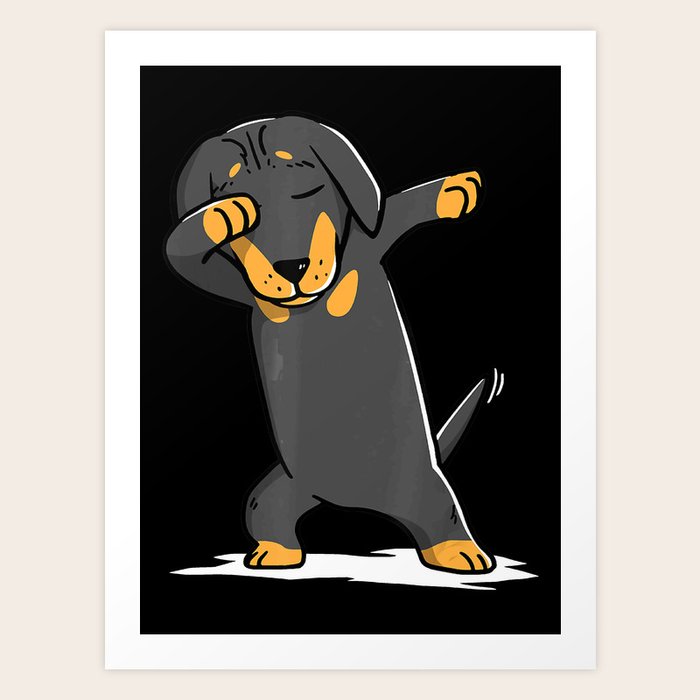 Dabbing dachshund shop