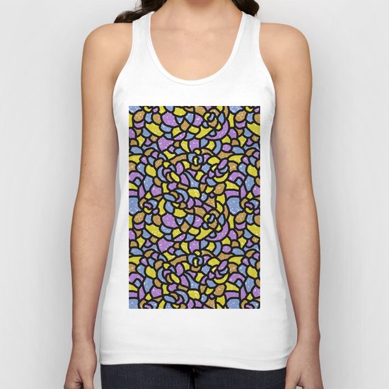 Mosaic Tiles Random Shaped Unisex Tank Top