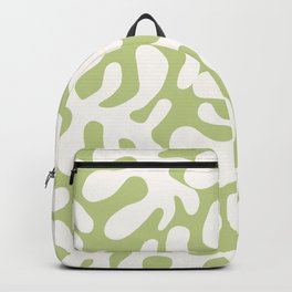 White Matisse cut outs seaweed pattern 1 Backpack