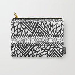 Practice Carry-All Pouch | Abstract, Black and White, Illustration, Pattern 