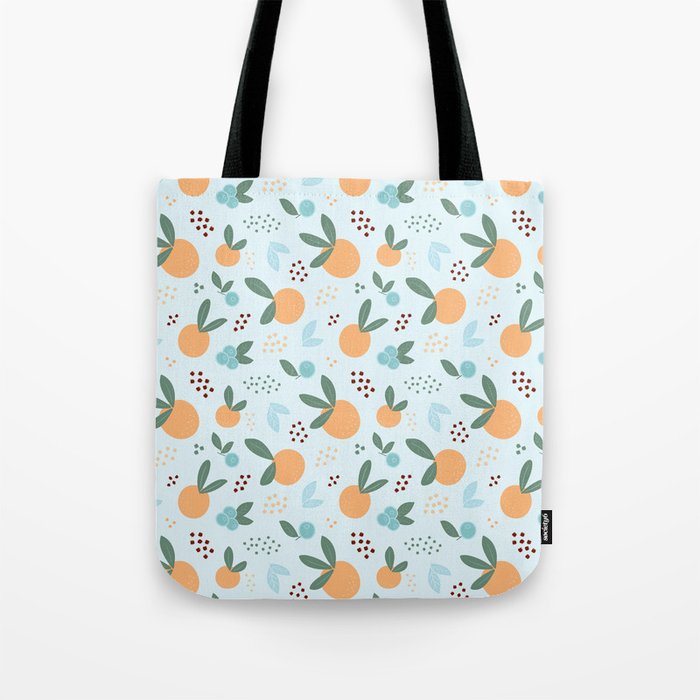 Oranges and Blueberries Tote Bag