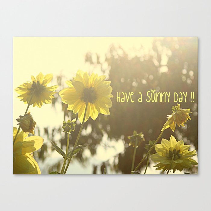 Have a Sunny Day !! Canvas Print