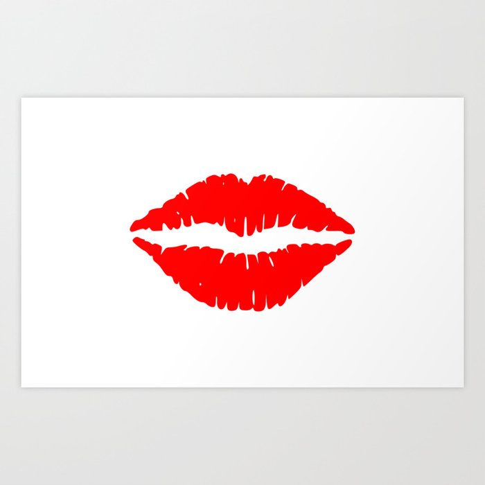 KISS LIPS COMIC Art Print