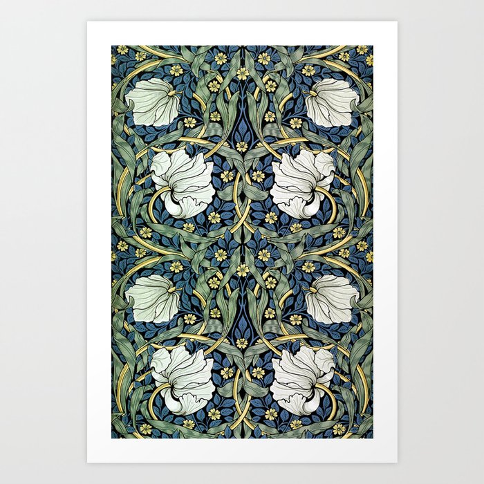 Pimpernel Blue by William Morris Art Print by Art Archive | Society6