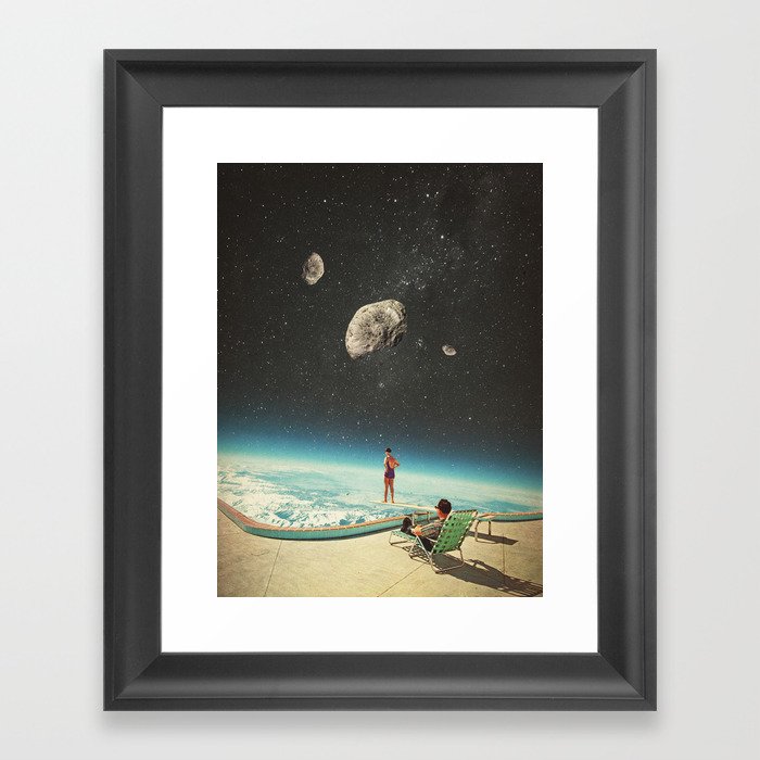 Summer with a Chance of Asteroids Framed Art Print