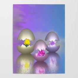 happy easter card Poster