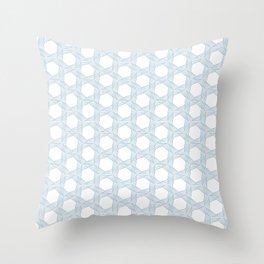 Blue Hexagons Throw Pillow